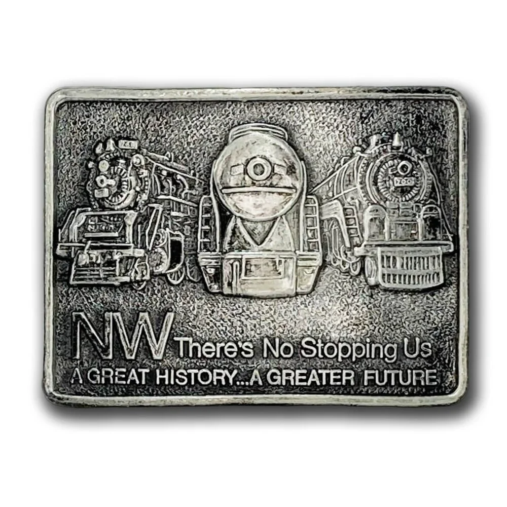 Belt Buckle NW Norfolk & Western Railway Steam Engine‎ Locomotive Century Canada